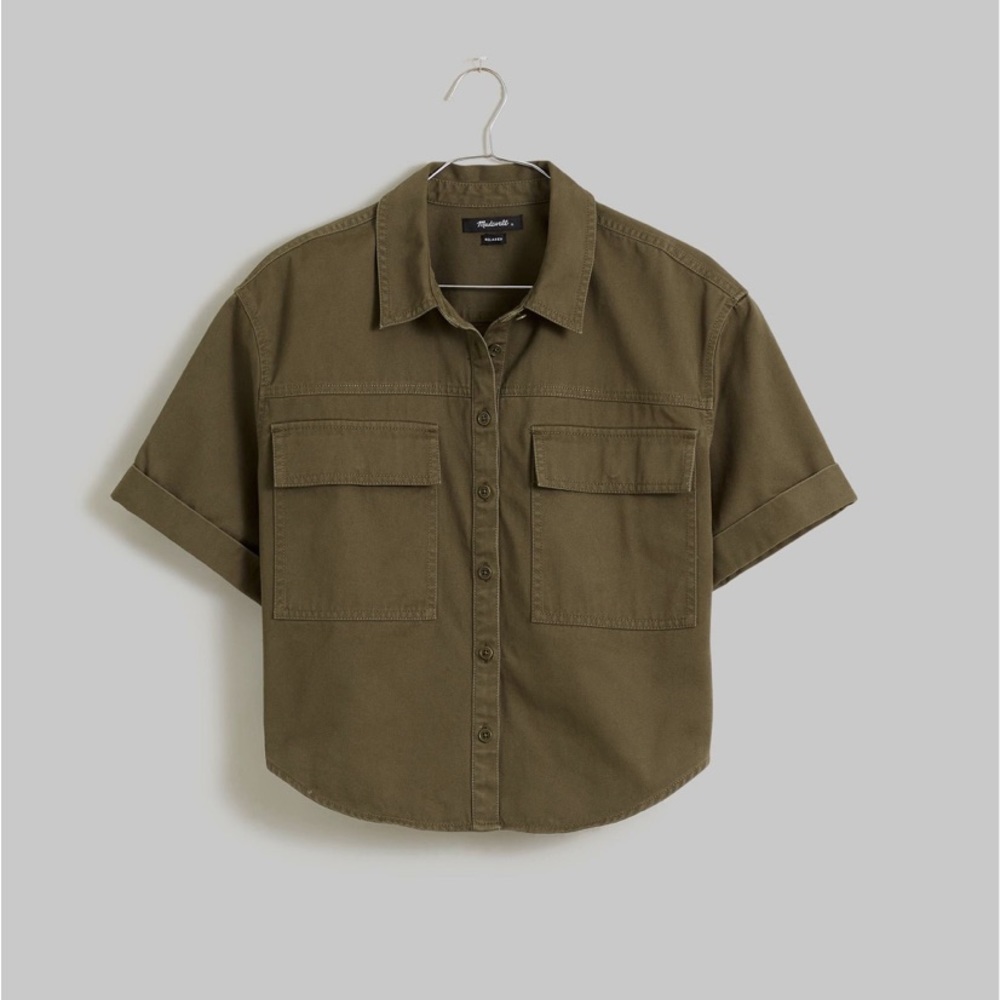 Cropped utility shirt